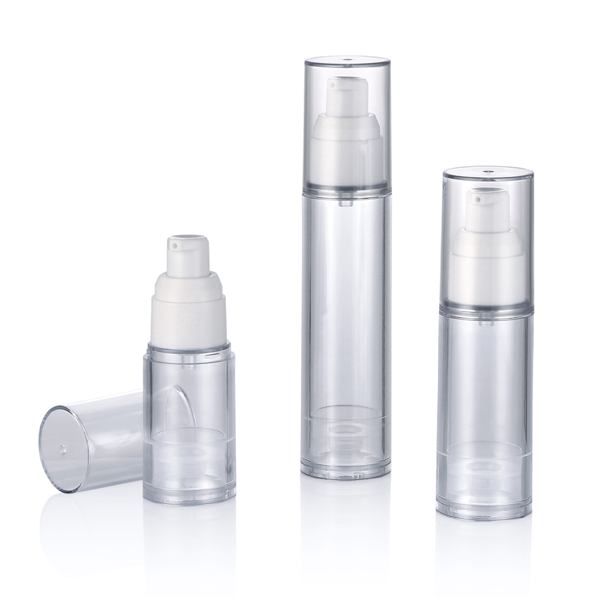 15ml 30ml Botol 50ml Pompa Airless Pompa Kustom Botol Semprot Vakum Botol Krim Airless Dengan Semprotan halus L01-1