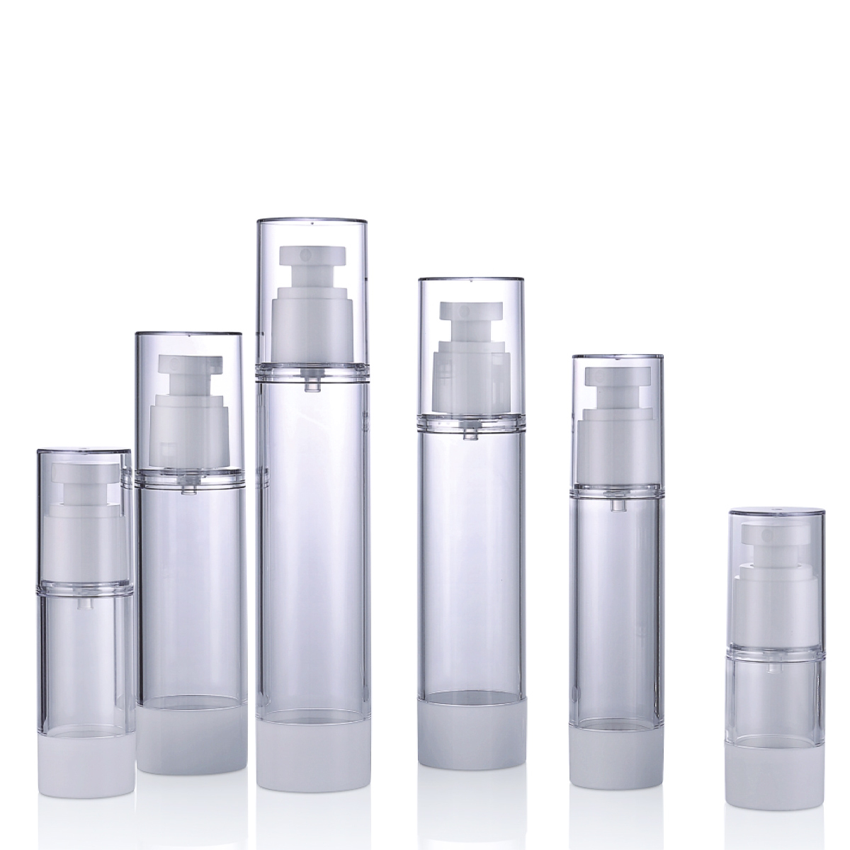 80ml 100ml Vakum Airless Mist S15ml 30ml 50ml 80ml 100ml 120ml Pompa Doa Botol Petg Transparan untuk Krim Perawatan Kulit L02