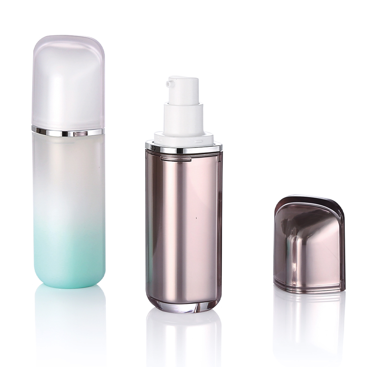 30ml Stoples kosmetik Botol perawatan kulit plastik botol toner botol lotion gradien dengan pompa l14
