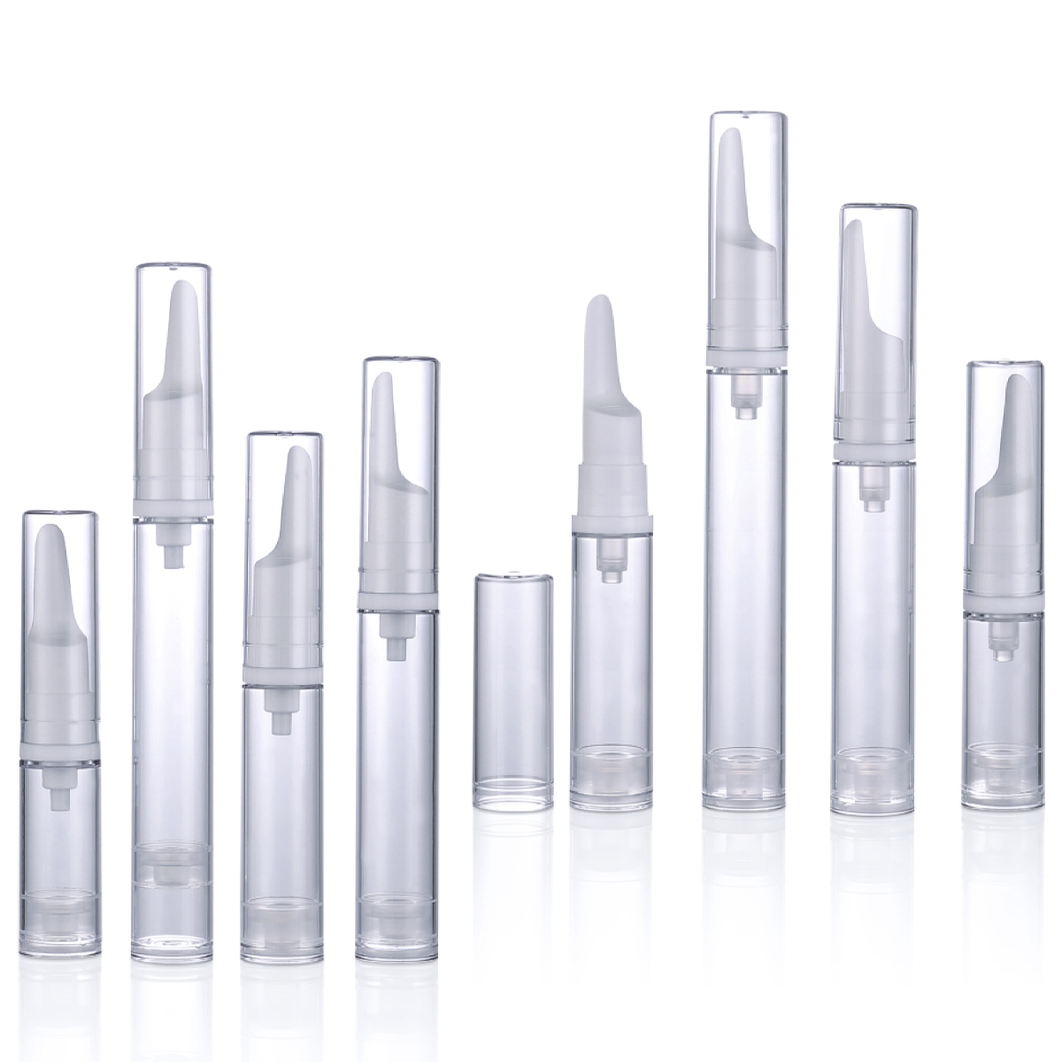 5ml 10ml 12ml 15ml Silinder Putih/Transparan Tabung Airless Tube Lotion Kosmetik Botol Airless Cream Y01