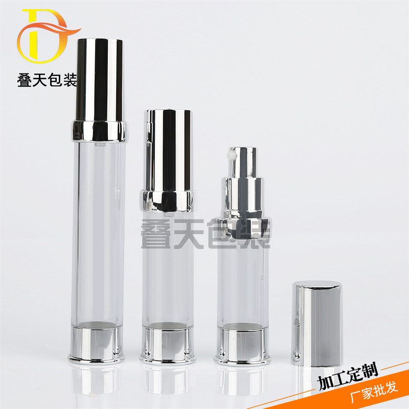 Botol Vakum Subpackage Botol Kosmetik Transparan Botol Vakum 15 20 30ml Perjalanan Botol Fondasi Portabel Portabel