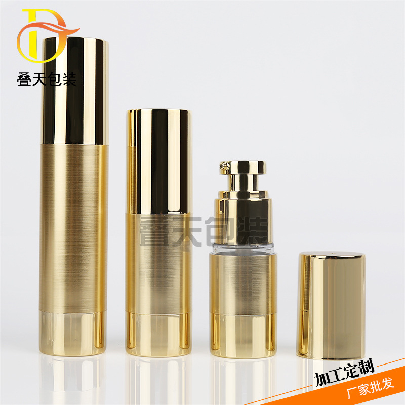 Botol Lotion Gold Vacuum Lotion Cair Foundation Botol 15 30 50ml Botol Vakum